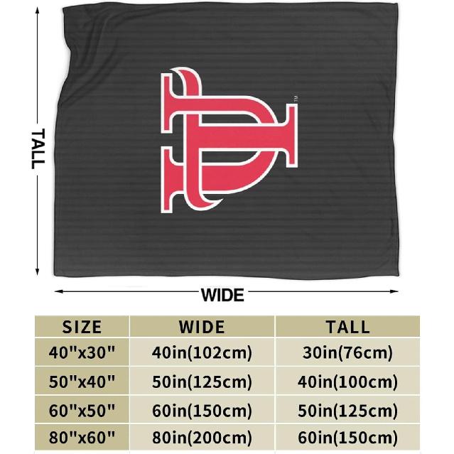 University of Tampa Fleece Blanket, Very Soft Microfiber Flannel Blanket for Couch Warm and Cozy for All Seasons