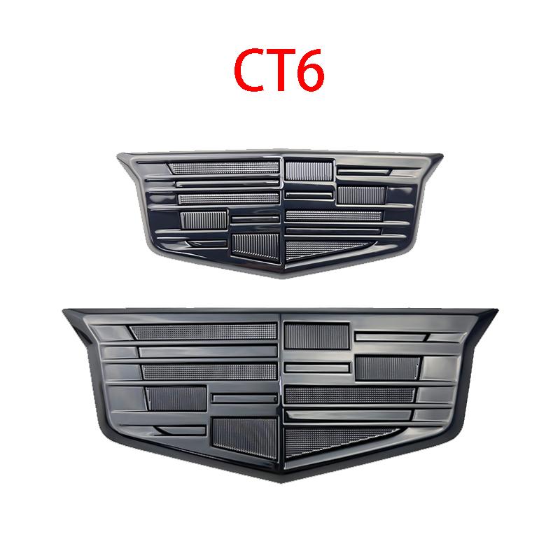 For Cadillac CT6 2025 Upgrade Front Grille Hood Logo 2PCS ABS Car Rear Trunk Door Emblem Sticker Styling Accessories AHZ1