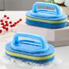 6/3/1Pcs Household Cleaning Brush with Handle Sponge High-Density Thick Scouring Pad Kitchen Bathroom Toilet Wall Clean Brush