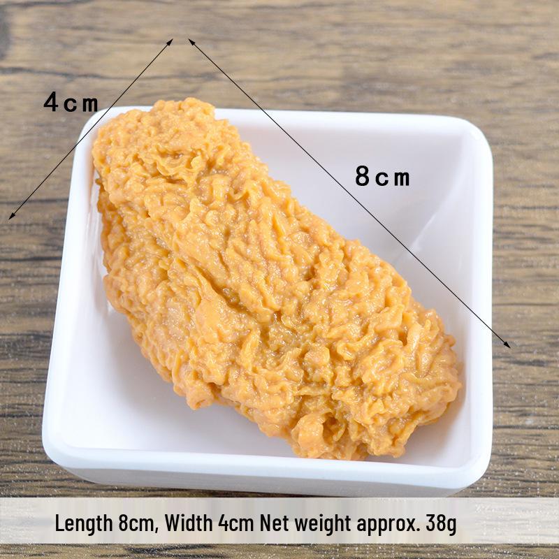 Simulated Fried Chicken Leg & Wing Keychain - Chicken Nugget & Popcorn Food Toy Pendant