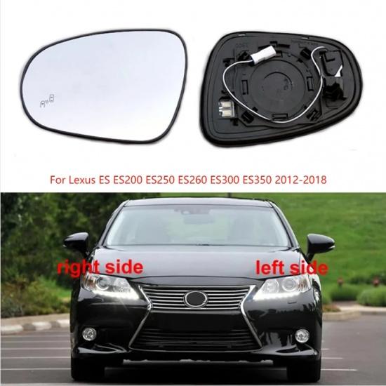 For Lexus ES ES200 ES250 ES260 ES300 ES350 2012-2018 Rearview Mirrors Glass Door Side Mirror Lens with Heating Blind Spot
