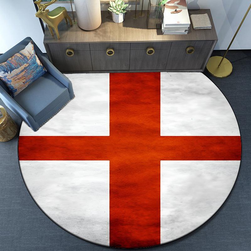 Scottish Flag Design Round Rug for Livingroom,Bedroom, Palyroom, Chair Rug, Area Rug, Circle Carpet, Fan Christmas Gift