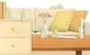 Dreams Smiski Glow-in-the-Dark Minifigure Set - Bed + Living Series - Blind Box (2 pieces)