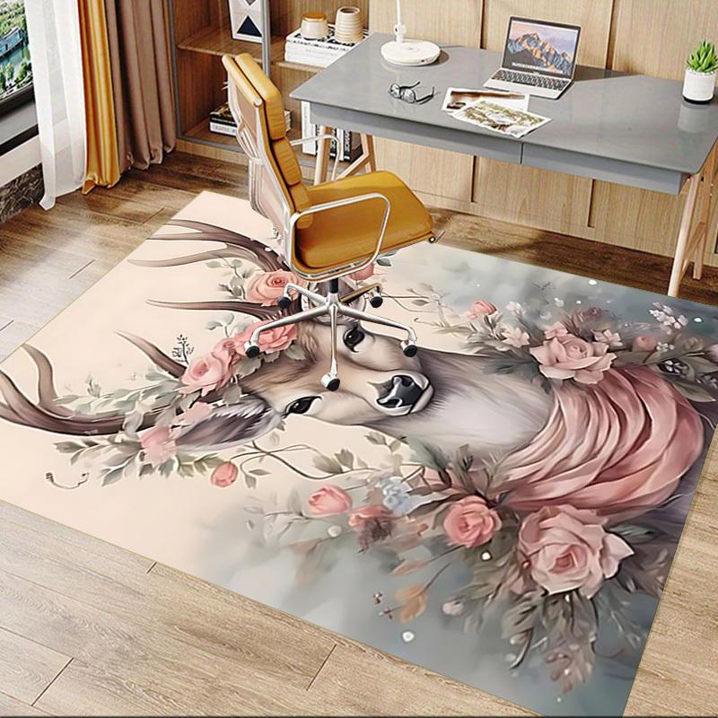 1pc Deer Carpet Office Rug Outdoor Mat Home Decor Area Carpet Festival Gift