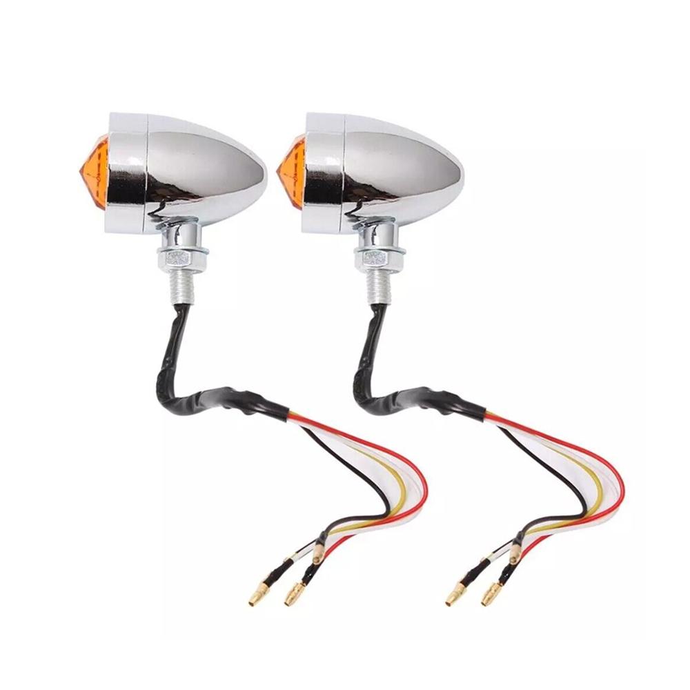 2pcs Motorcycle Led Turn Signal Lights DRL Light Flasher Indicator Blinker LED Brake Running Lamp 10mm