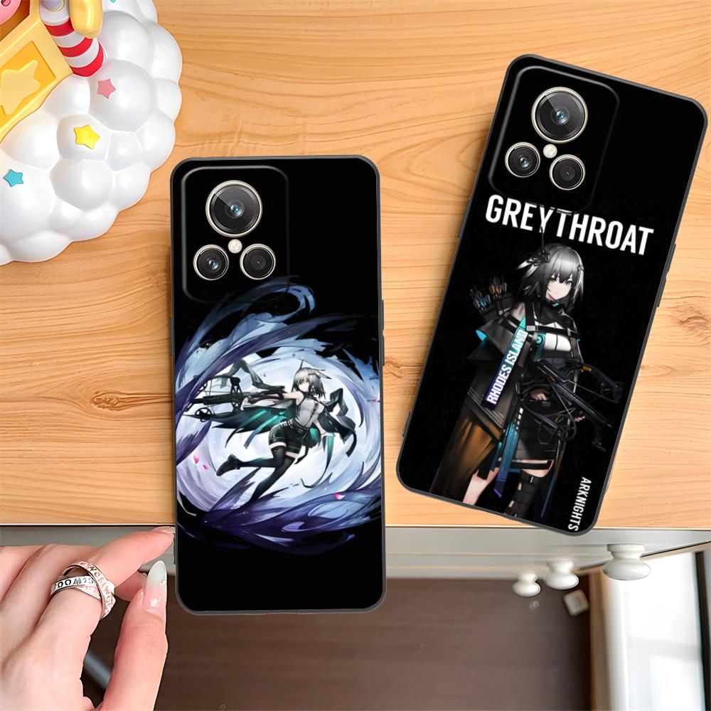 Arknights Greythroat Matte TPU Mobile Phone Case for Realme 15 14 13 12 11 10 9 Pro Plus T I Lite 5G Colorful Printing Cover