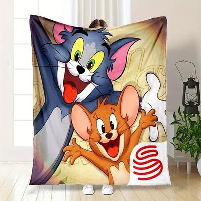 Tom & Jerry Cartoon Phone Case Cover for iPhone Samsung LG Google PixelBlanket Flannel Throw Blanket for Sofa, Bed, Travel, Camping, Office