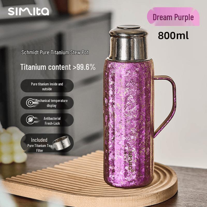 Simita Pure Titanium Insulated Tea Travel Mug