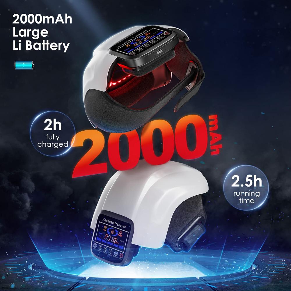 Knie-Massagegerät Elektrische Kniebandage mit Luft-Pressotherapie Infrarotlichttherapie Ellbogen Schulter-Massagegerät zur Linderung von Beingelenkschmerzen