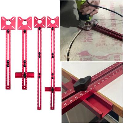 Universal Router Table Insert Plate Aluminum Alloy Carpentry Circle Cutting Guide Board with Base Woodworker Cut Milling Tool