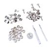 63pcs Marine Boat Stainless Steel Canvas Snap Cover Fastener 15mm Screw Studs Repair Kit W/ Tallation Tool