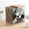 Multipurpose Vinyls Album Storage Case Wooden and Acrylic Record Magazines Display Rack Desktop Ornament