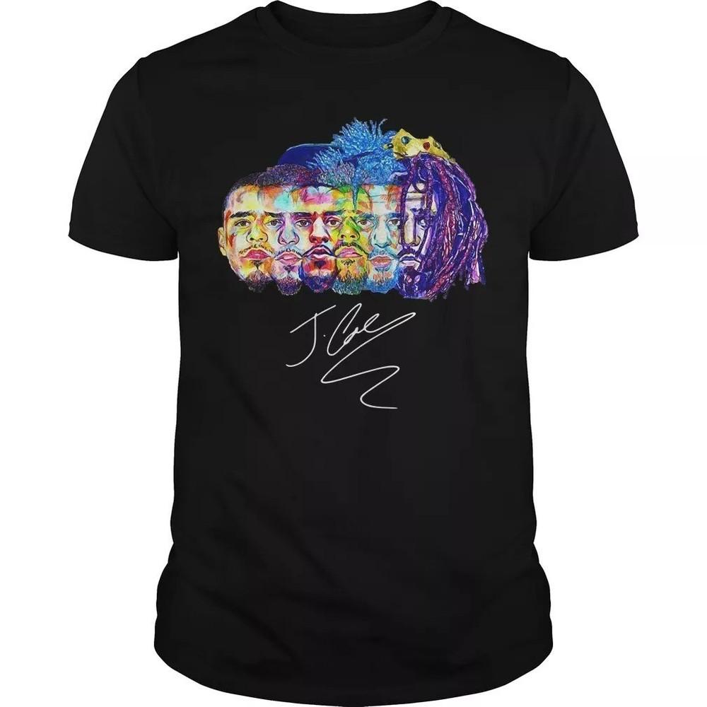 J Cole Эволюция J Cole Черная футболка Унисекс Все размеры S-5XL 3F286 Унисекс Футболка S