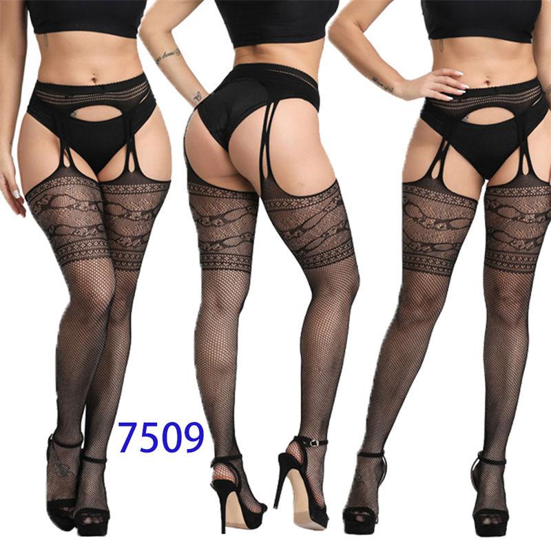 Sexy Suspenders Mesh Stockings Fishnet Eye Women's Bottoming Pantyhose