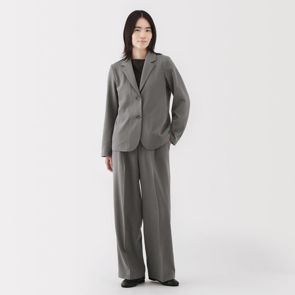 MUJI Tailored Charcoal Size XL Women's Water-Repellent Jacket, BD0ZYA5S, Gray,