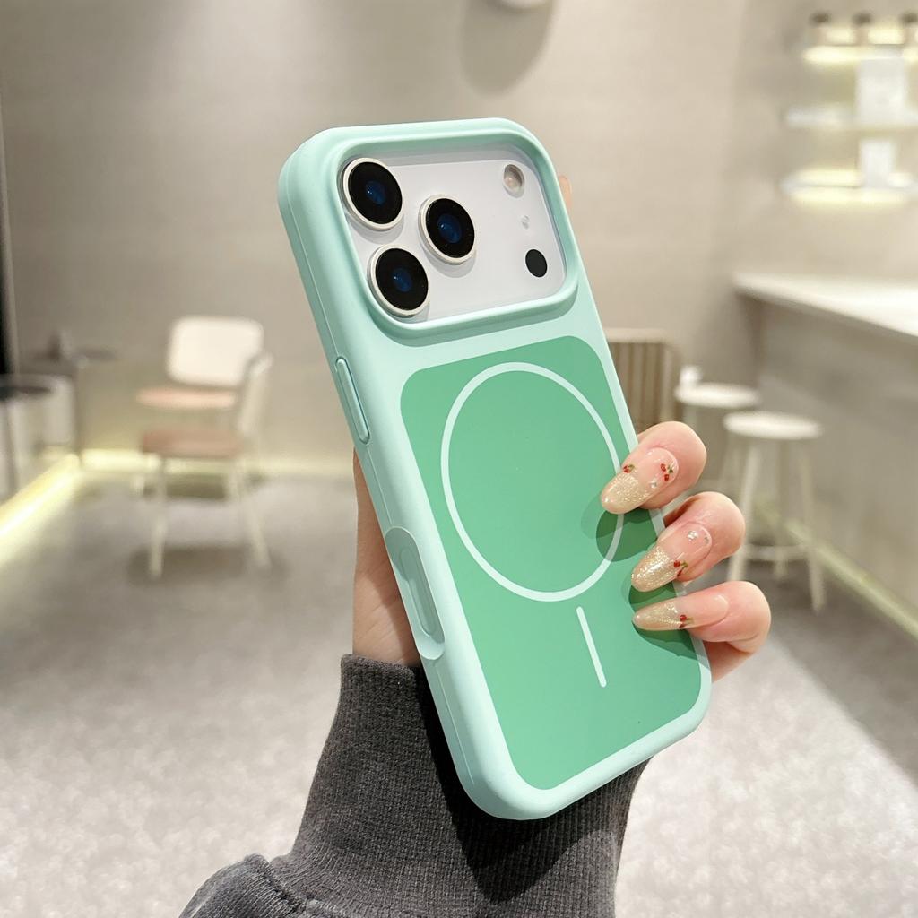 Luxury Hit Color Liquid Silicone Soft Phone Case For iPhone 17 Air 16 15 14 13 Pro Max Plus For MagSafe Charge Magnetic Cover