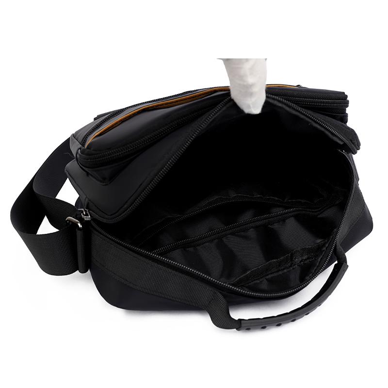 Solid Color Waterproof Shoulder Bag Men's Messenger Bag Large Capacity Crossbody Bag