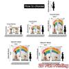 Set Of 2 Flat Printing Curtains Without Rod Rainbow Creators Chic Curtain Fabric Polyester Room Decor Suitable