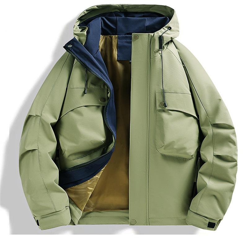 Spring and Autumn Outdoor Jacket Casual Hooded Jacket Men's Hooded Outdoor Jacket