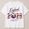 England 2026 Football T-Shirt | Soccer Fan Tee, Never Give Up Graphic