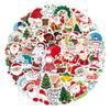 50Pcs Cartoon Christmas Stickers For Multi-Surface Decor (Wall Luggage Guitar)