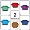 High Quality Foldable Dice Tray Box PU Leather Folding Hexagon Coin Square Tray Dice Game