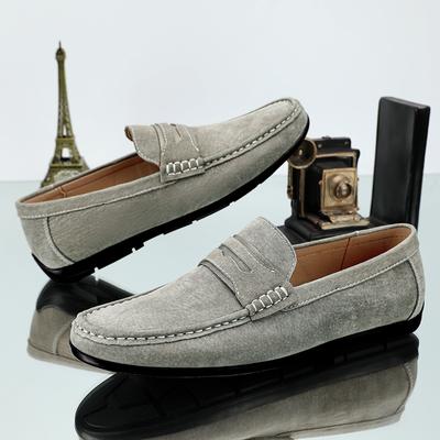 Fashion Genuine Leather Men's Loafers Classic Comfortable and Lightweight Style Office and Leisure Party Luxury Adult Flat Shoes