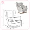 Gaja Wing Chair, Scandinavian Rocking, Family Mebl, Ash-gray, Light Gray