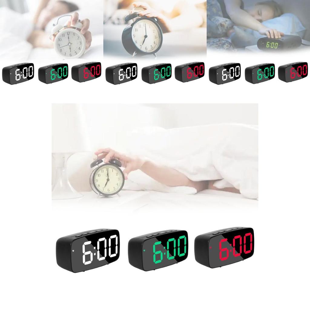 Minimalist Led Digital Alarm Clock With Temperature Display For Home Office Use