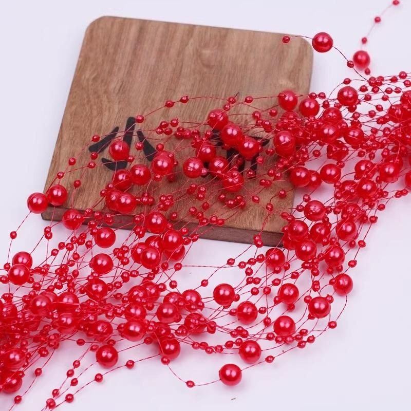 

Бахрома из искусственного жемчуга, цепочка, нить из искусственного жемчуга, сделай сам, аксессуары для изготовления ювелирных изделий ручной работы, свадебные украшения для волос, декор для букета 1Yard