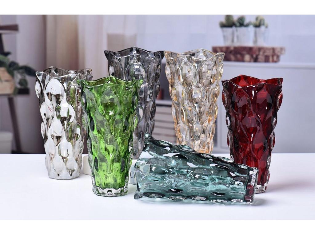 Bohemian Modern Clear Glass Vase for Home Decoration and Hydroponic Flower Arrangements in Living Room