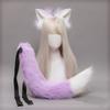 2 Stück/Set Plüsch-Katzenohren Schwanz Flauschiges Fursuit Lolita Stirnband Katzen-Schwanz Cosplay Zubehör Handgefertigt Simulation Tierohren Kopfschmuck