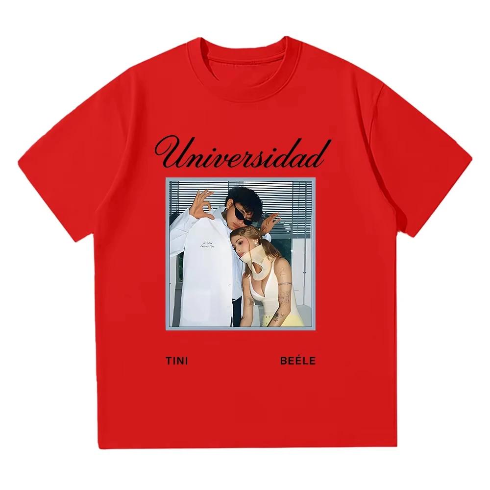 

2026 Tini Stoessel Universidad Tini Stoessel Merch Unisex Women Cotton Clothes Summer Fashion Hip Hop Crewneck Short Sleeve Ins 4XL