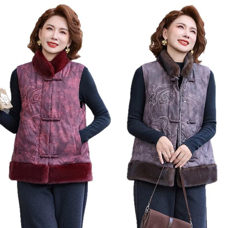 Damen Mehrzweck-Herbst- und Winterkleidung Verdickte ärmellose Weste Jacke Neue Weste