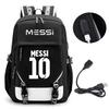 Football Star Peripheral Backpack Fashion Teen Usb Backpack Campus Student School Bag