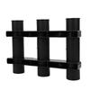 3 Tube Fishing Pole Holder Portable Lightweight Wall Mounted Fish Rod Holder for Boat Yachts Kayaks Garage Storage Black