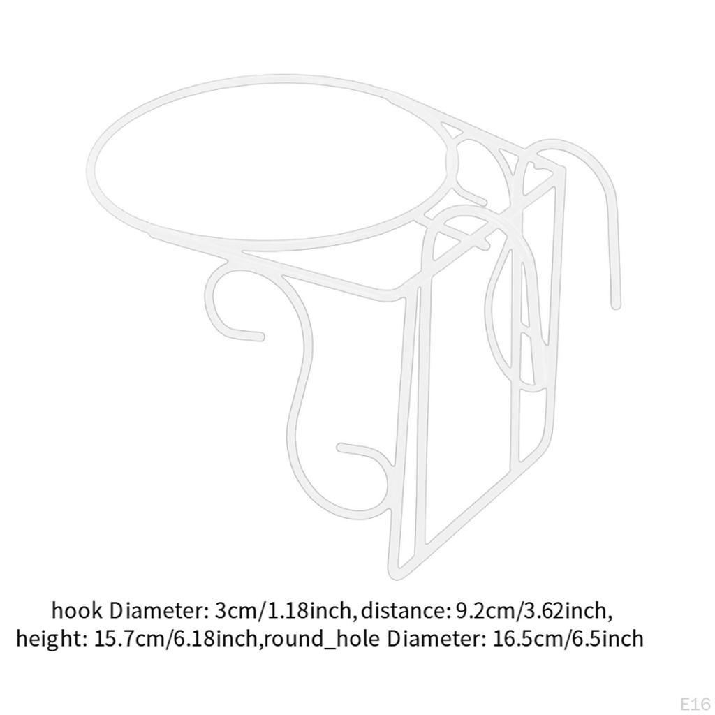 Railing Flower Pot Hanging Basket Planter Iron Art,Multipurpose,Potted Display Rack