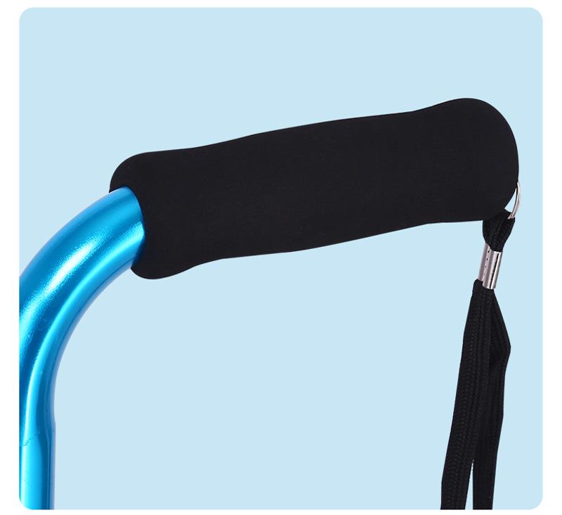 Quad Cane: Non-Slip Walking Aid for Elderly, Fall Prevention & Rehabilitation.
