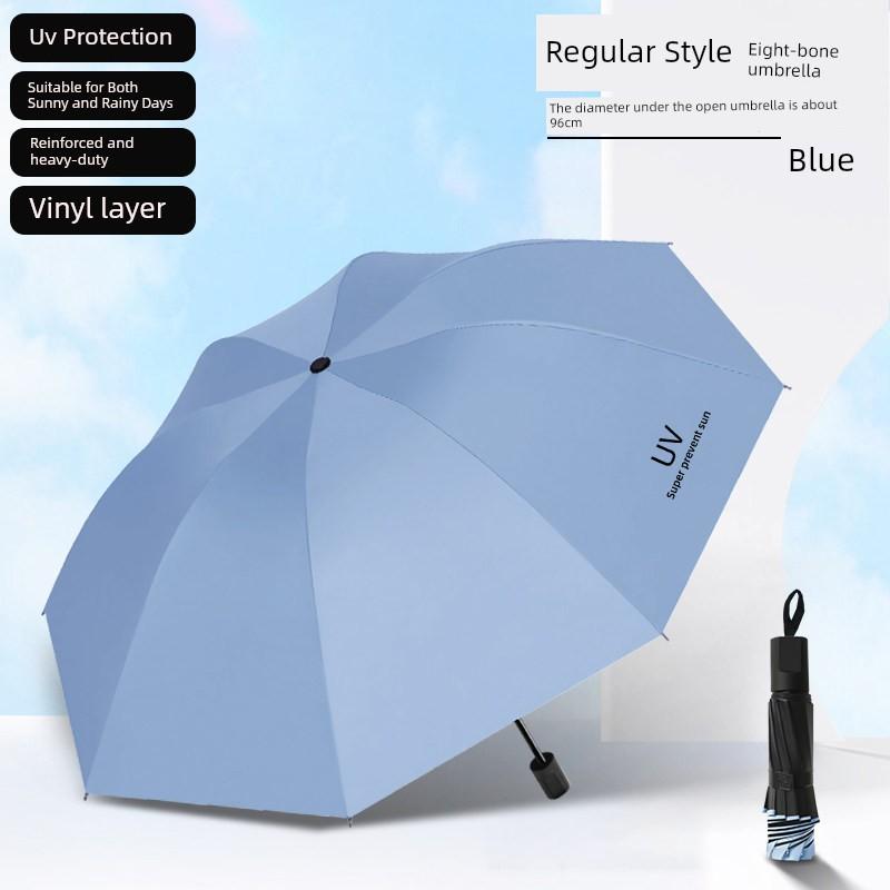 Official Genuine Sunshade Umbrella, Large, Thickened, Reinforced, Foldable, Dual-Use for Sun and Rain, Sun Protection and Rainproof