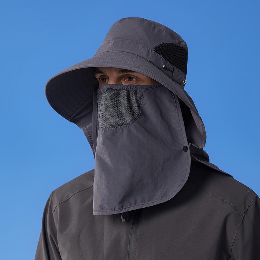 Sun Protection Hat Summer Outdoor Riding Fishing Uv Protection Mask Shawl Fisherman Hat Men Mountaineering Hat