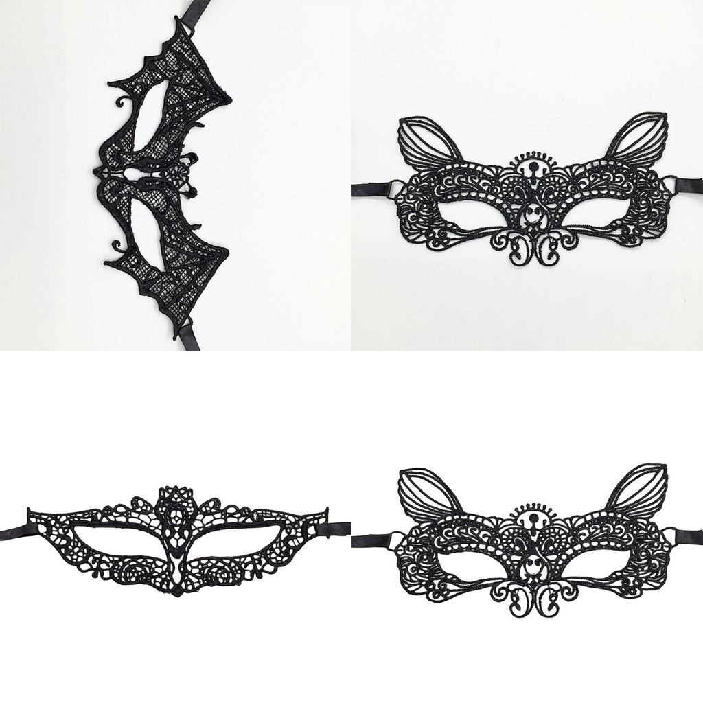 Tajemnicza Koronkowa Maska na Oczy Anioła Seksowny Kostium Cosplay na Imprezę Świąteczną