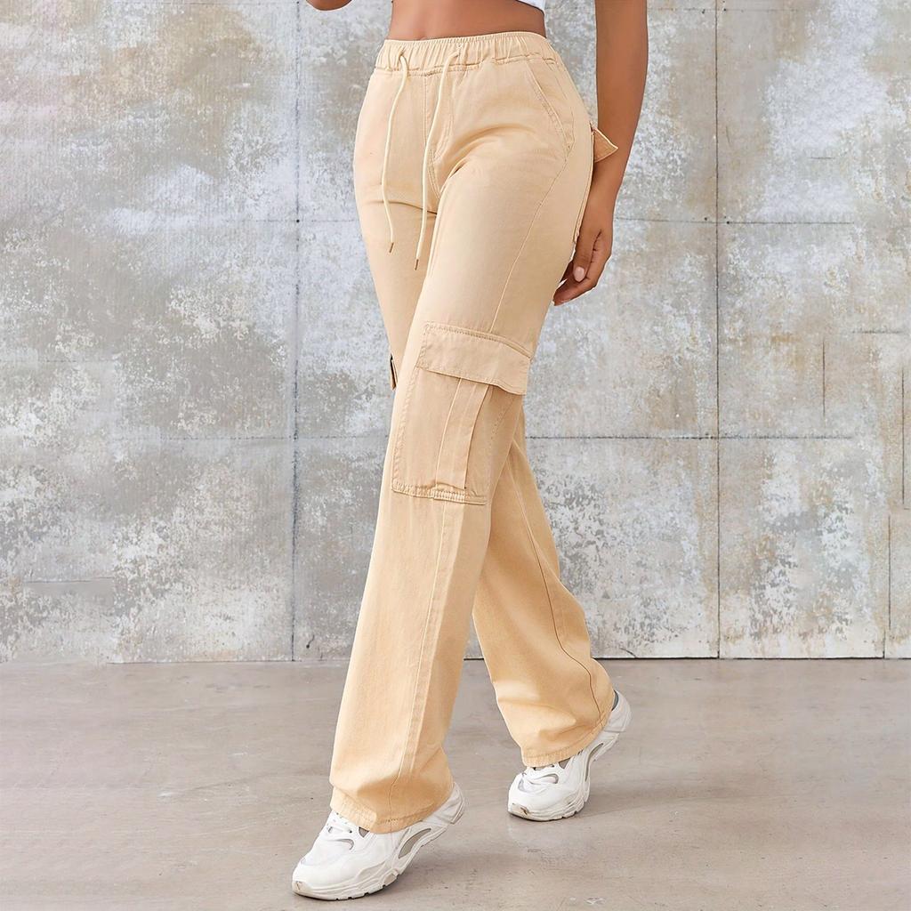 Ladies' Jeans Trend Casual Fashion Straight Leg Workwear Jeans