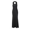 Women European Style Polka Dot Ribbon Strapless High Waist Slim Sexy Dress