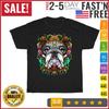 Bulldog Day of the Dead Dia De Los Muertos Dog Skull Drawing T Shirt Mens Womens Tees Top Men Women