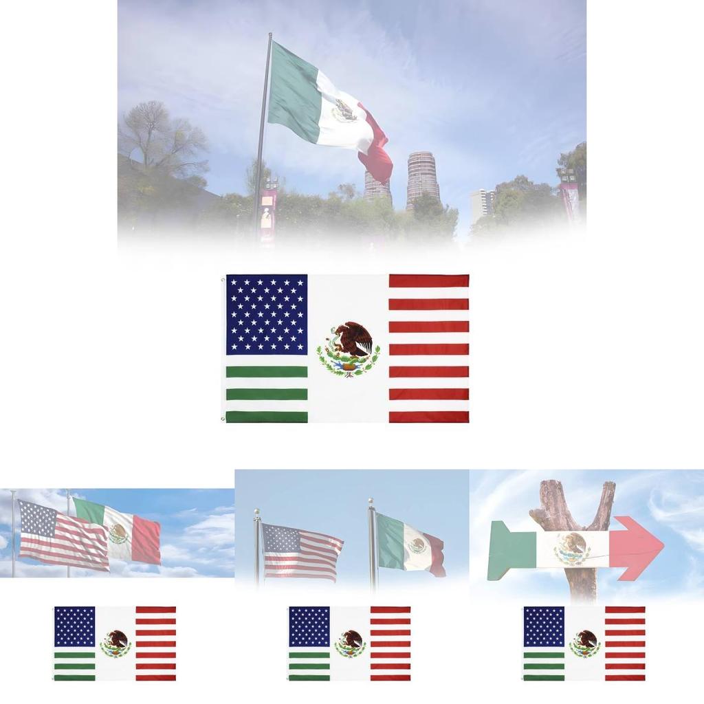 Celebrate Unity With 90*150cm Us Mx Friendship Flag Made Of Durable Polyester Fabric