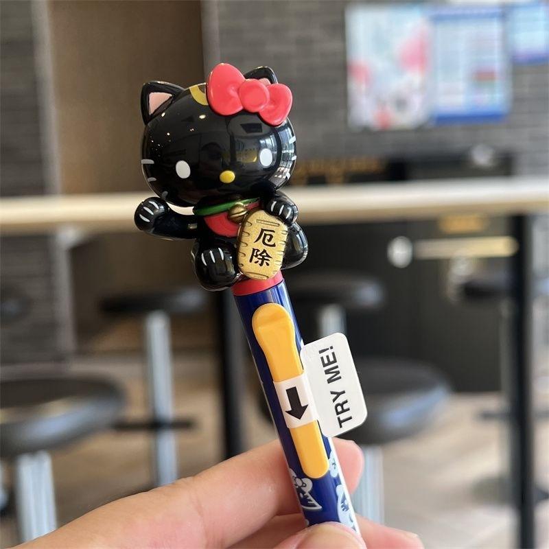  Press Neutral Pen  Family Student Press Neutral Pen Set Student Stationery Gift Cartoon Kitty Neutral Pen