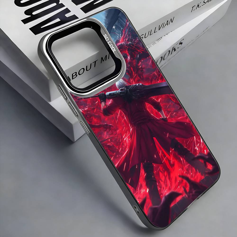 

Game D-DEVIL MAY C-Cry Colorful Silver Back Phone Case For IPhone 17 16 15 14 13 12 11 Plus Pro Max Plus iPhone17air