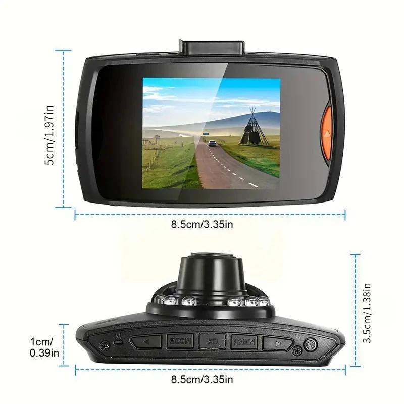 2.4-inch In-car DVR Dash Camera, Wide-angle Night Vision HD Video Recorder, Suitable for All Car Models.