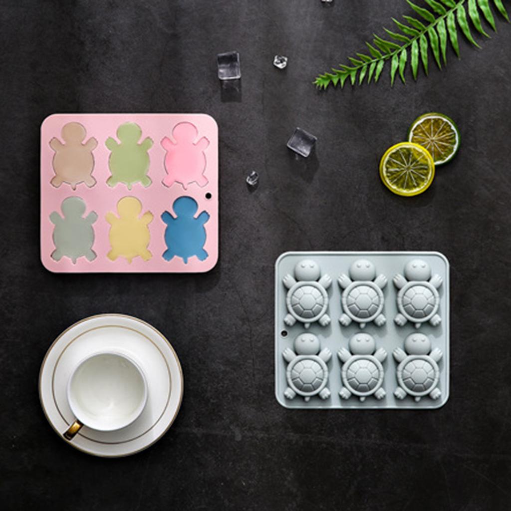 6 håligheter Stor sköldpadda Moussetårtsform Livsmedelskvalitet Silikon Chokladdessert Bakform Familjesammankomst Bakverk