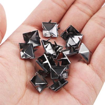 Creative Fashion Silver Spikes Spots Nailhead Metal Quality Releasable DIY Studs Square Rivets Sewing Decor Garment Supplies